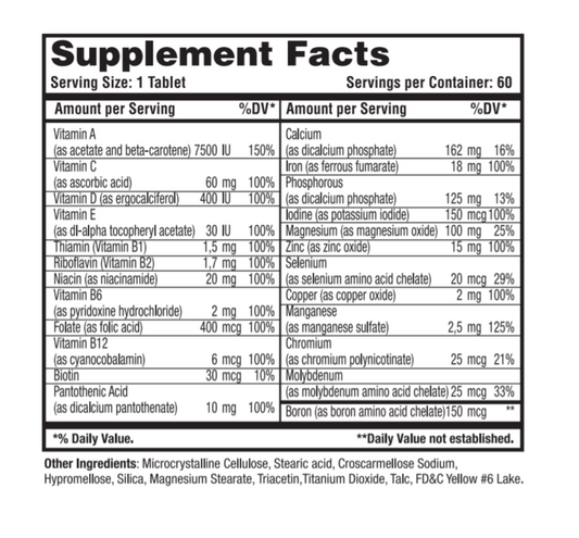 Multivitamin (60 Tablets )