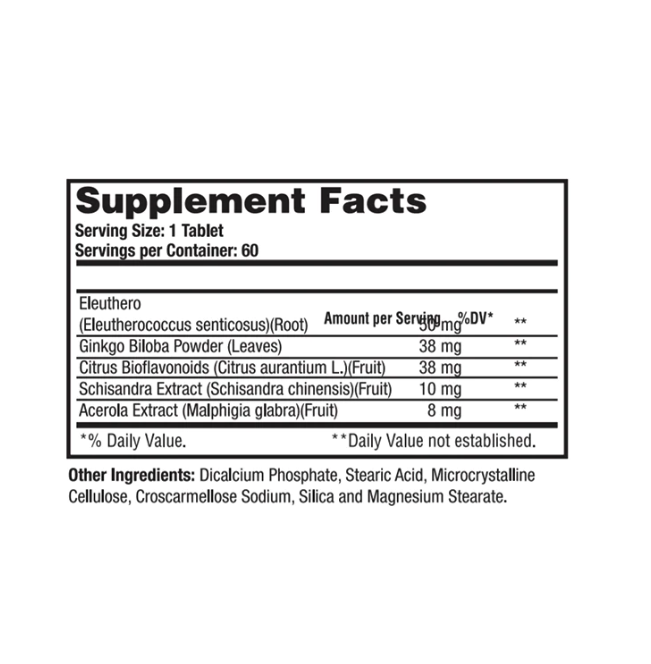Ginseng + Ginkgo Biloba (60 tablets)