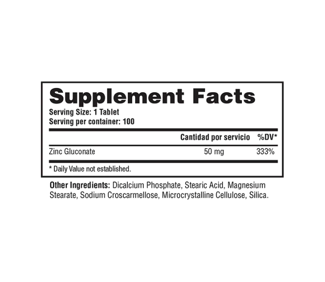 Zinc gluconate (100 tabs)