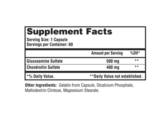 Glucosamine + chondroitin (60 caps)
