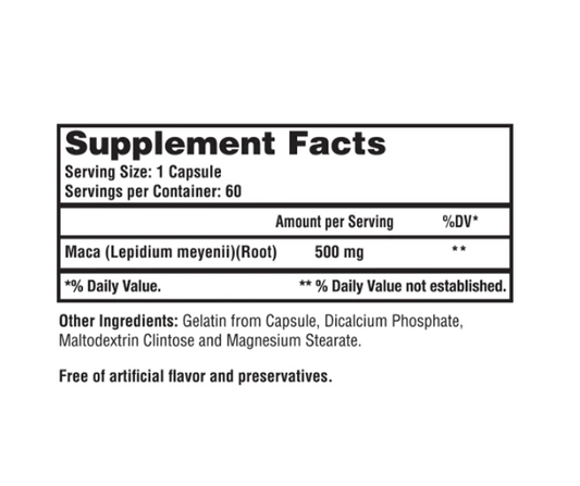Maca 500 mg 60 caps