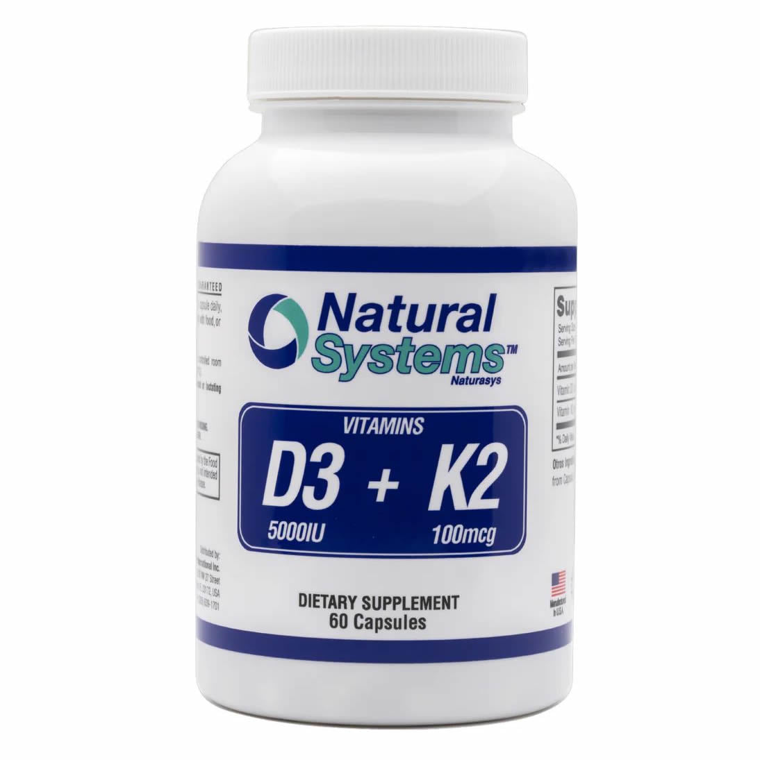 Vitamin D3 + K2 (60 Caps)