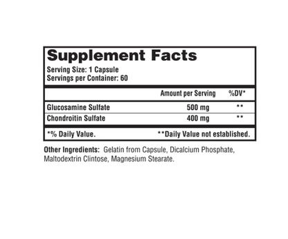 Glucosamine + chondroitin (60 caps)