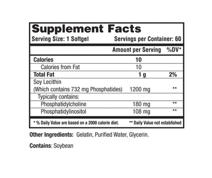 Lecithin 1200 mg (60 Softgeles)
