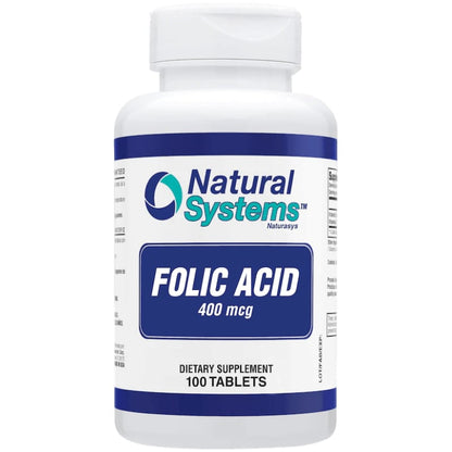 Folic Acid 400 mcg. (100 Tablets)